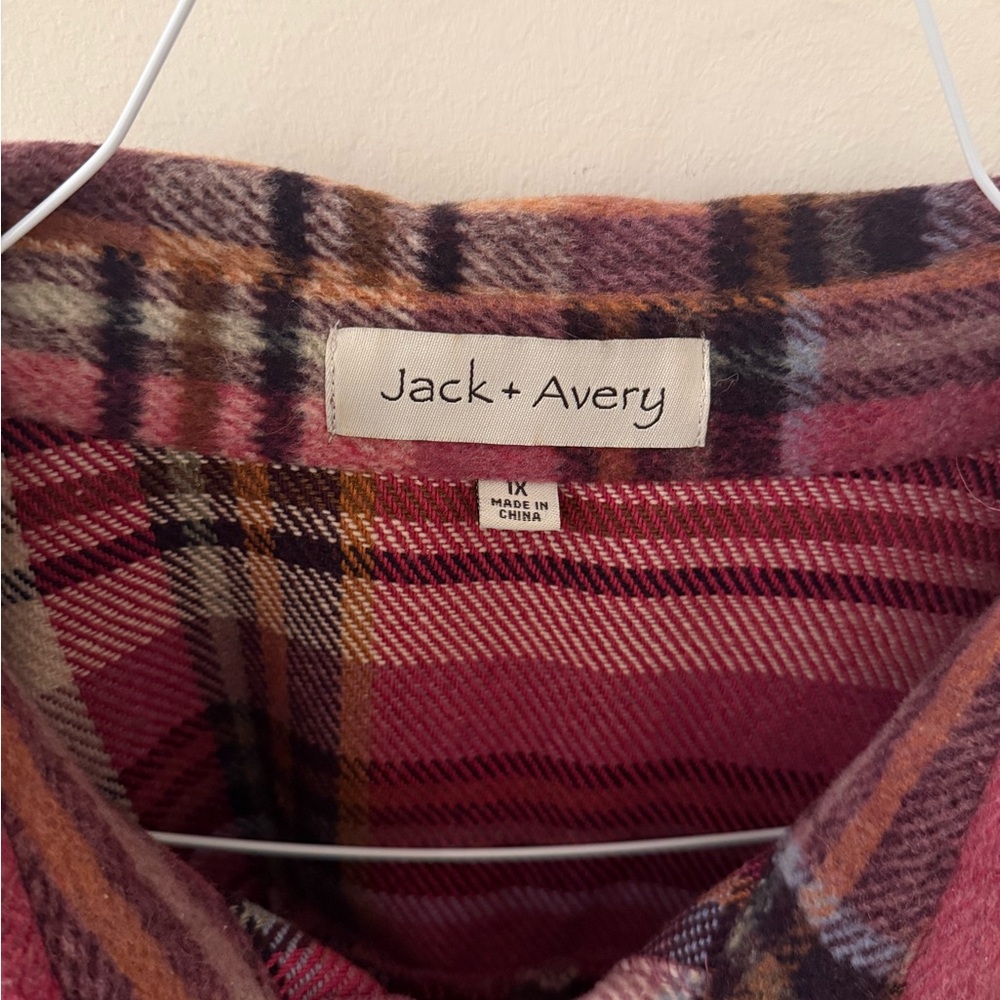 Pink Plaid Button-Up Shacket - Picture 4 of 5